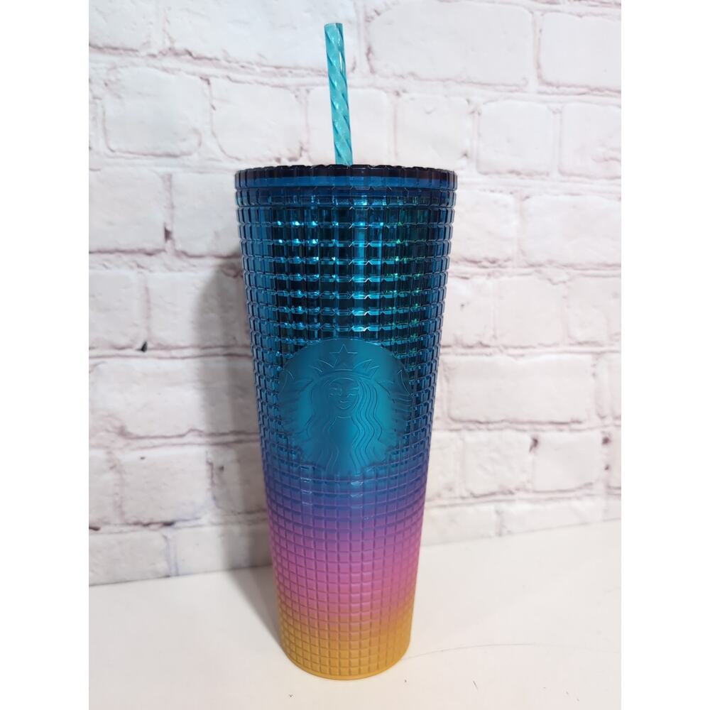 Starbucks X Tim Singleton Pride Grid Gradient Rainbow Ombre Venti Tumbler 2022